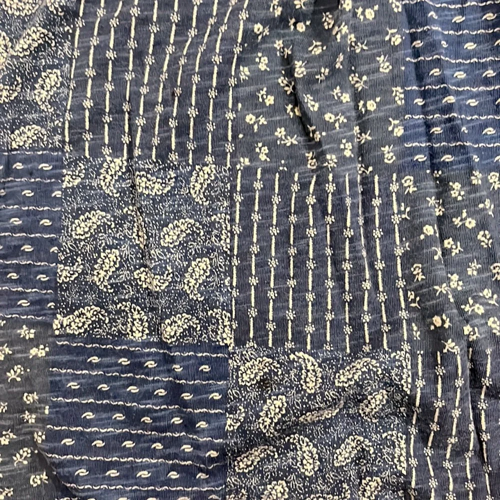 Ralph Lauren Girls Boho Patchwork Paisley Floral Print Peasant Top